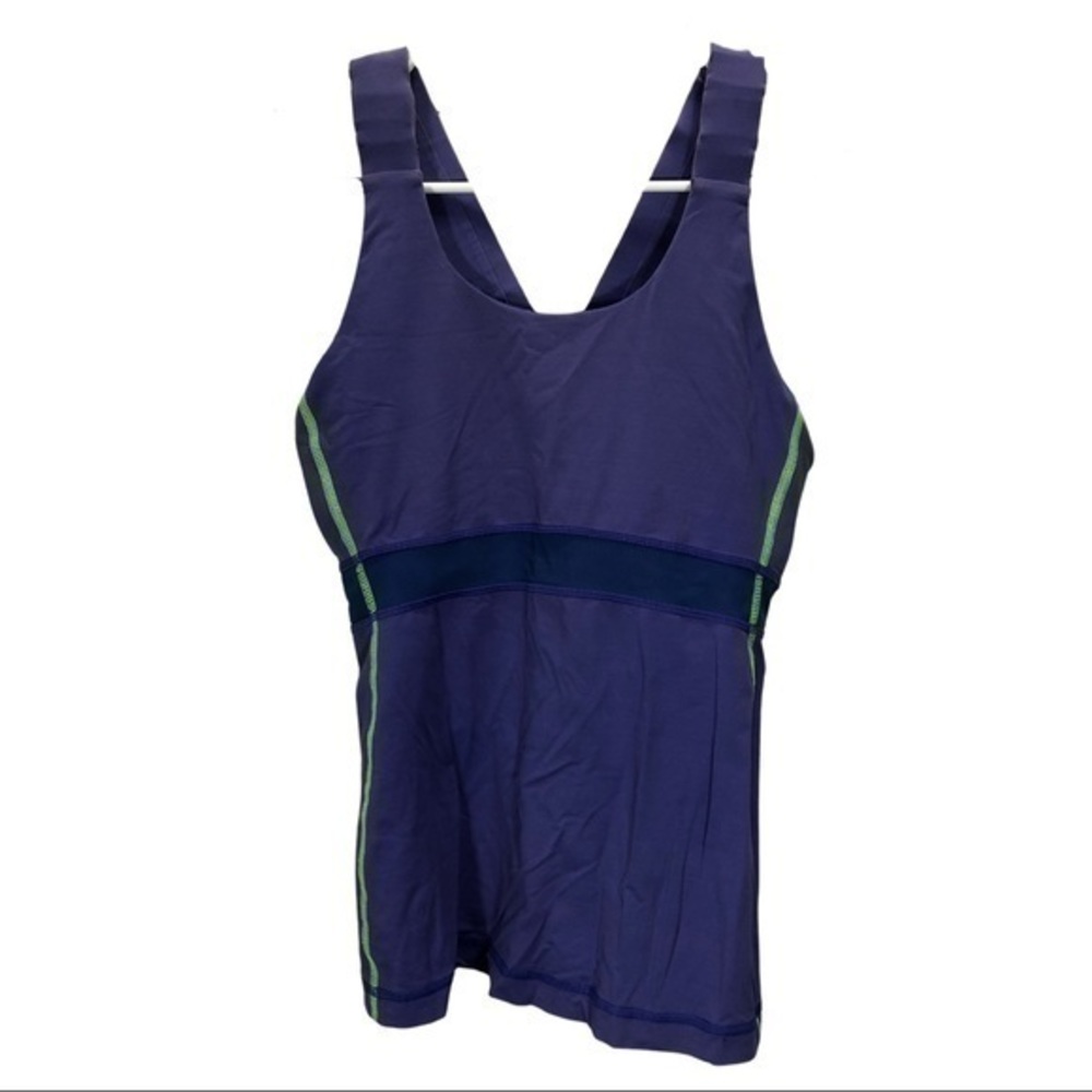 Lululemon Women’s Purple Blue Green Criss Cross Back Athletic Tank Top